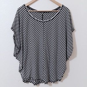 CALIA by Carrie Underwood Striped Circle Drape Top